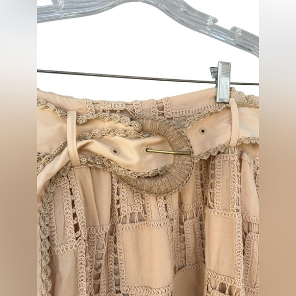 NWT Farm Rio Sand Belted Crochet Midi Skirt - Size Medium - Picture 7 of 11